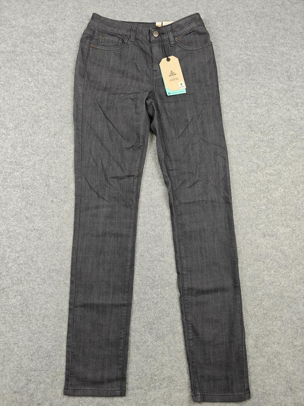 PrAna Kayla High Rise Skinny Jeans Womens 2/26 Gray Dark Wash Slim Stretch